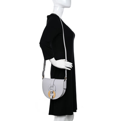 Chloe Grained Calfskin Small Darryl Saddle Crossbody Bag Light Cloud 2 of 12