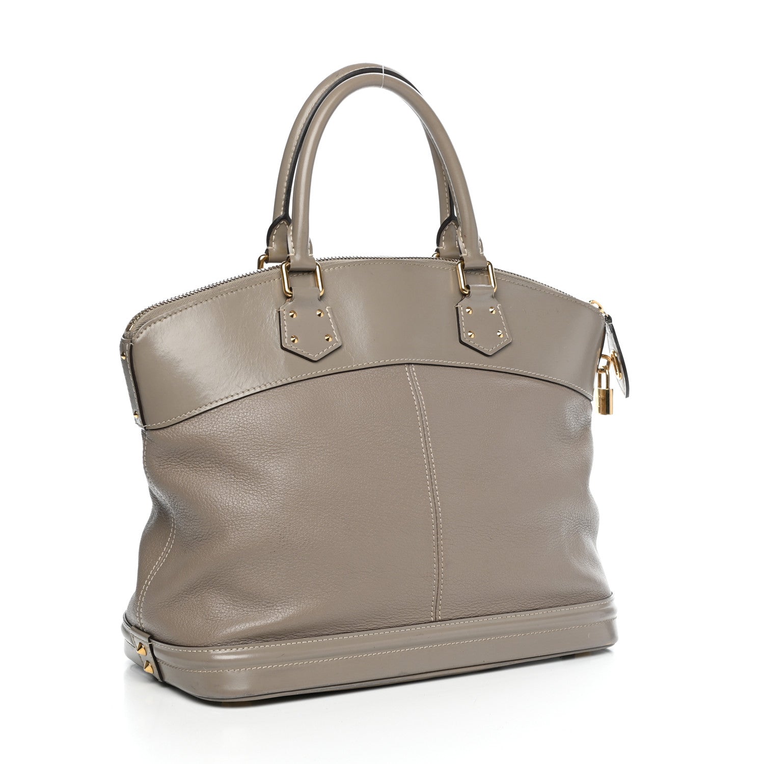 Louis Vuitton Suhali Lockit MM Greige 3 of 12