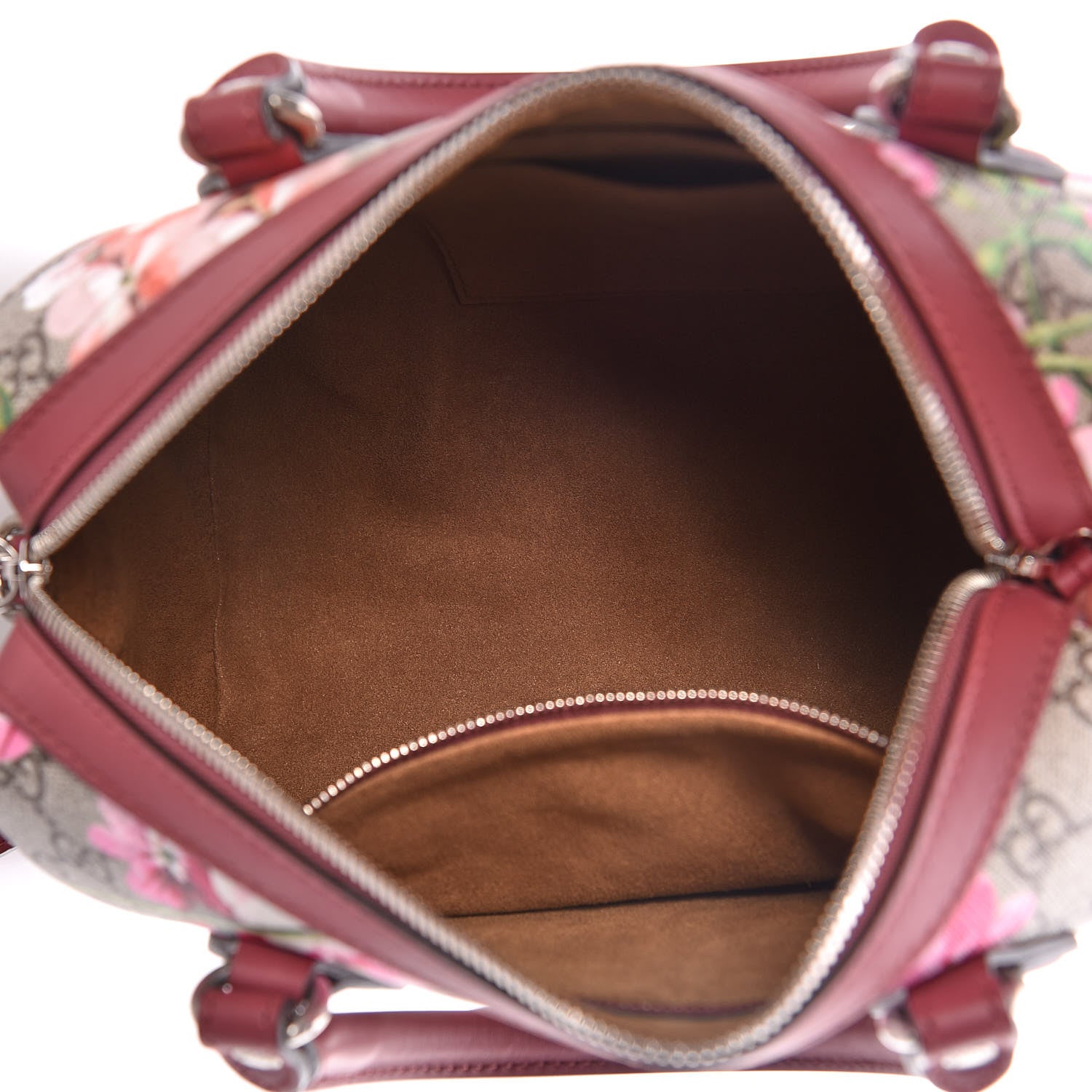 Gucci GG Supreme Monogram Blooms Small Boston Beige Multicolor Dry Rose 7 of 10