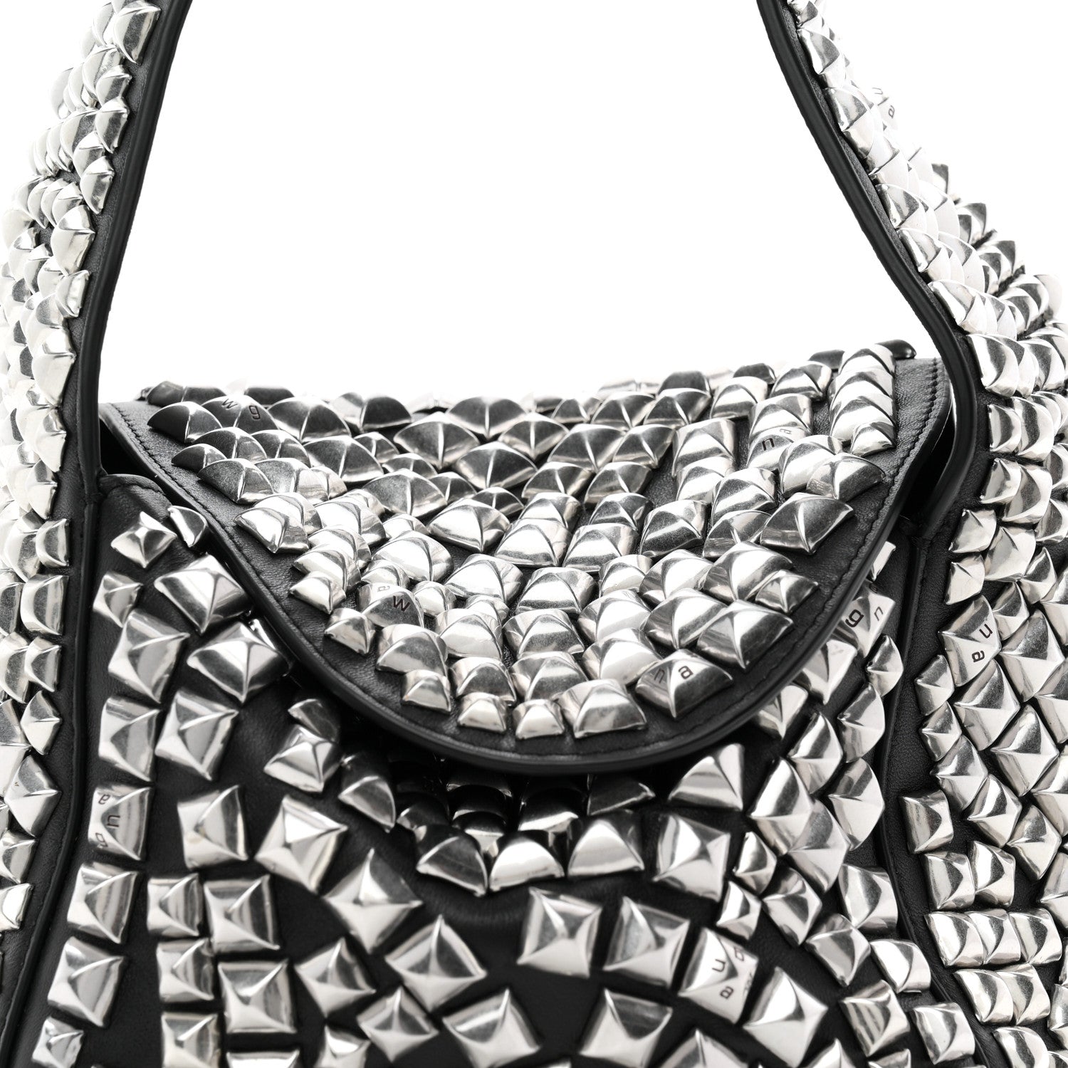 Alexander Wang Sheepskin Studded Small Spike Hobo Black 7 of 9