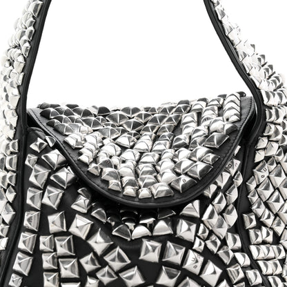 Alexander Wang Sheepskin Studded Small Spike Hobo Black 7 of 9