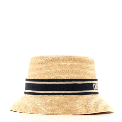 Christian Dior Straw Bucket Hat 57 Natural 5 of 11