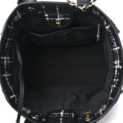 Chanel Tweed Medium Deauville Tote Black White Multicolor 6 of 10