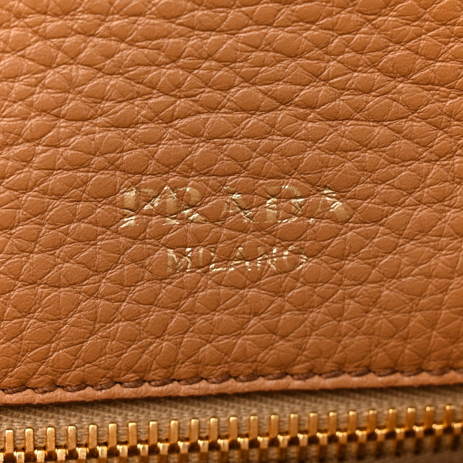 Prada Vitello Daino Pocket Tote Caramel 6 of 16