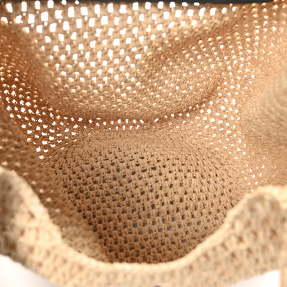 Loewe Raffia Paula’s Ibiza Punch Hole Hobo Bag Natural Black 5 of 9