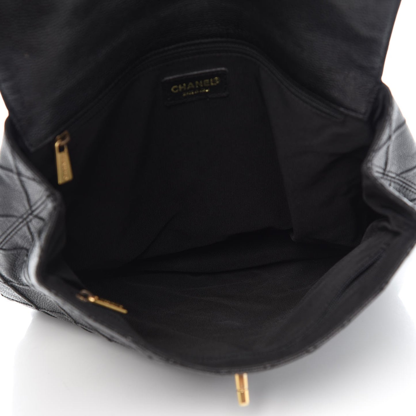 Caviar Diamond Stitched Backpack Black