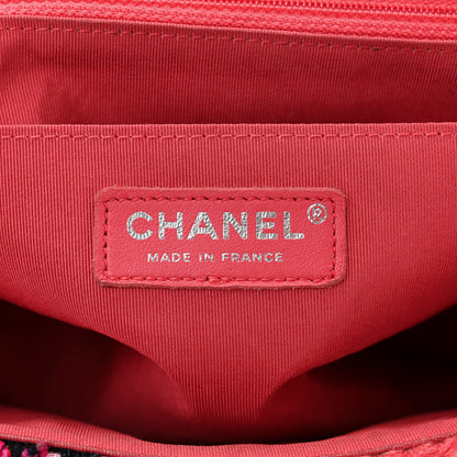 Chanel Tweed Patchwork Jumbo Single Flap Pink 6 of 12