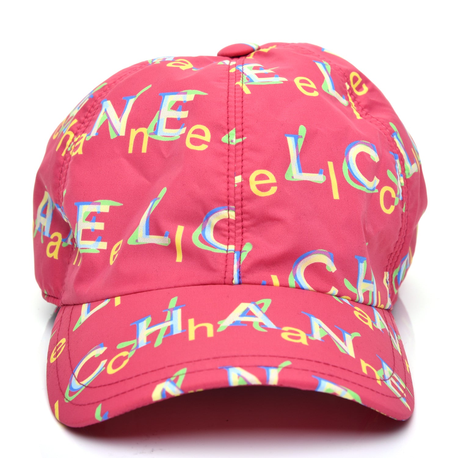 Chanel Nylon Logo Cap Hat Fuchsia 2 of 7