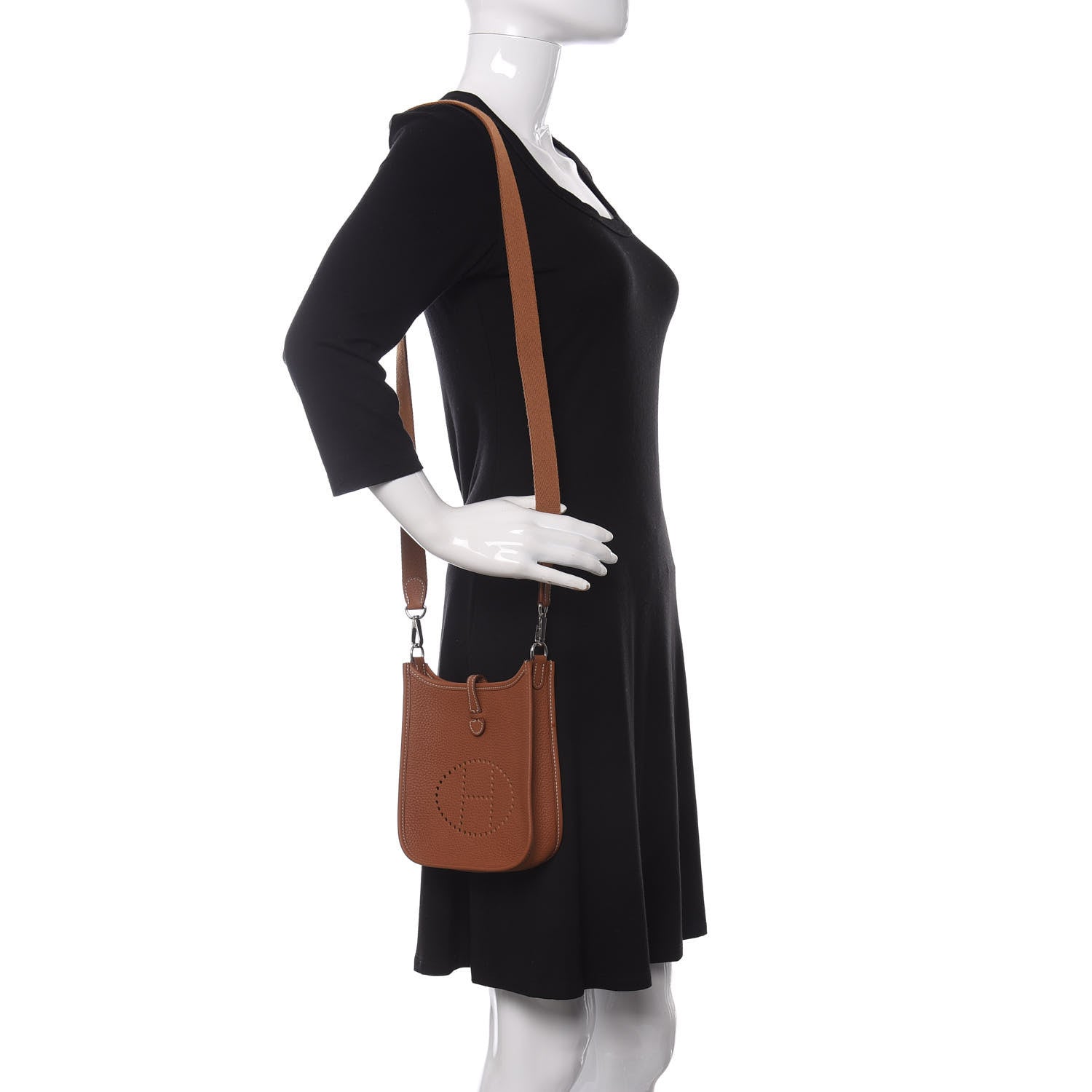 Hermes Taurillon Clemence Evelyne TPM Gold 2 of 10