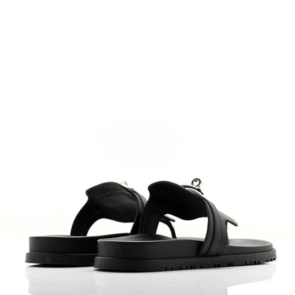 Hermes Calfskin Womens Empire Sandals 40.5 Black 4 of 11