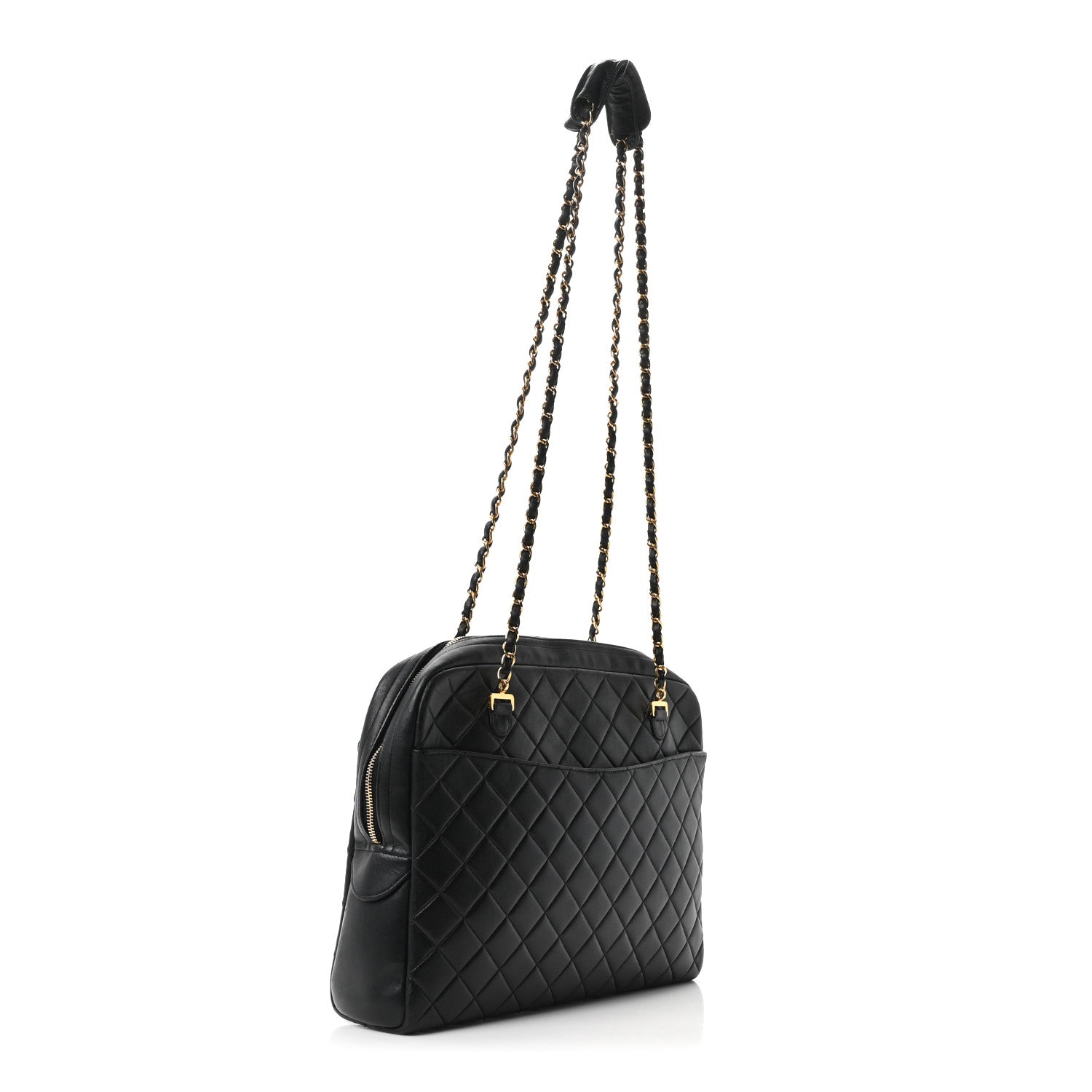Chanel Lambskin Quilted Camera Case Black 3 of 11