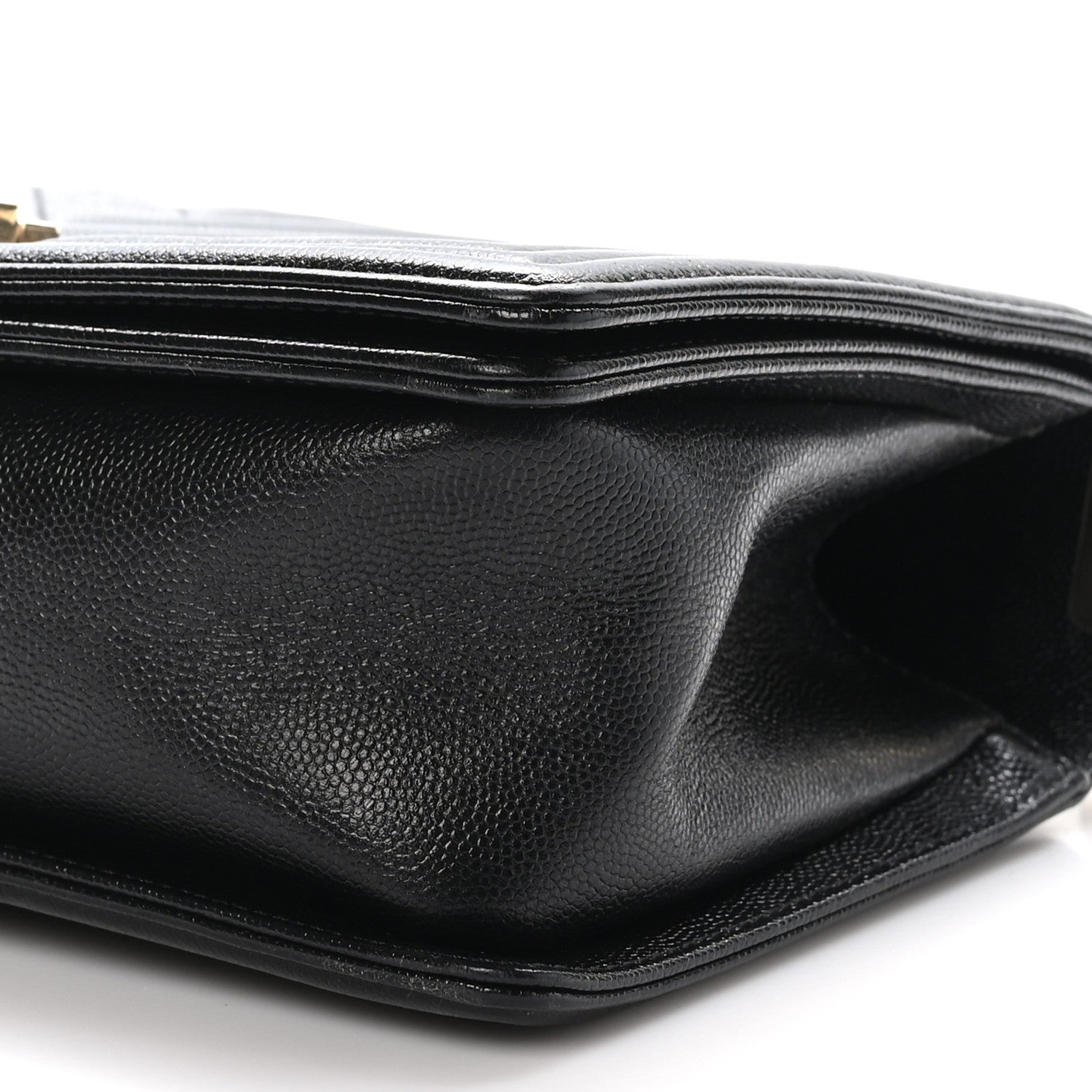 Chanel Caviar Chevron Quilted Medium Boy Flap Black 10 of 10