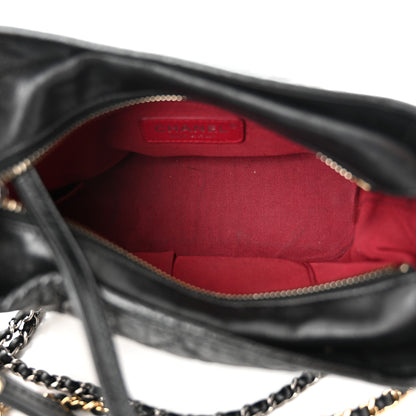 Chanel Aged Calfskin Quilted Small Gabrielle Hobo Black 5 of 11
