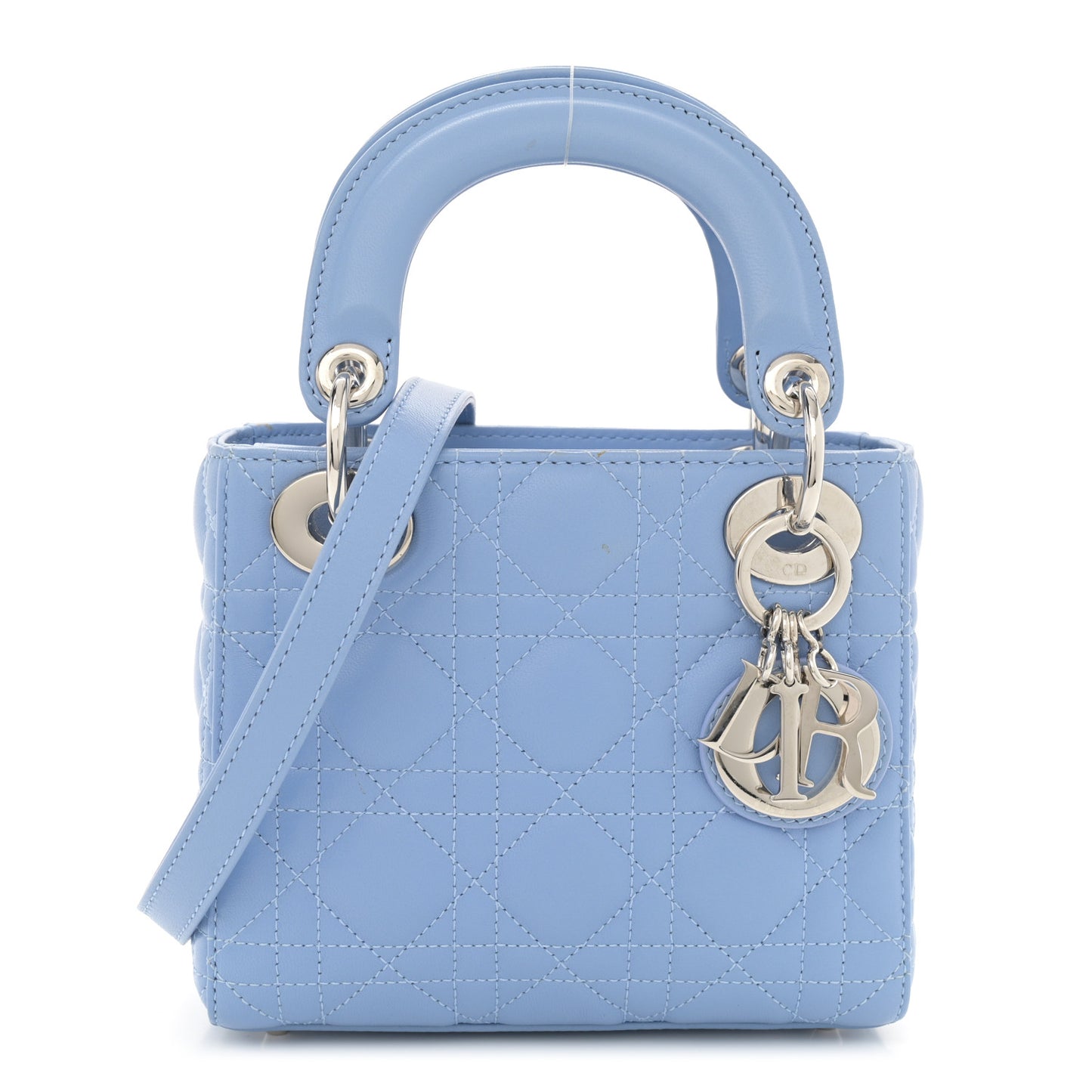 Lambskin Cannage Mini Lady Dior Blue