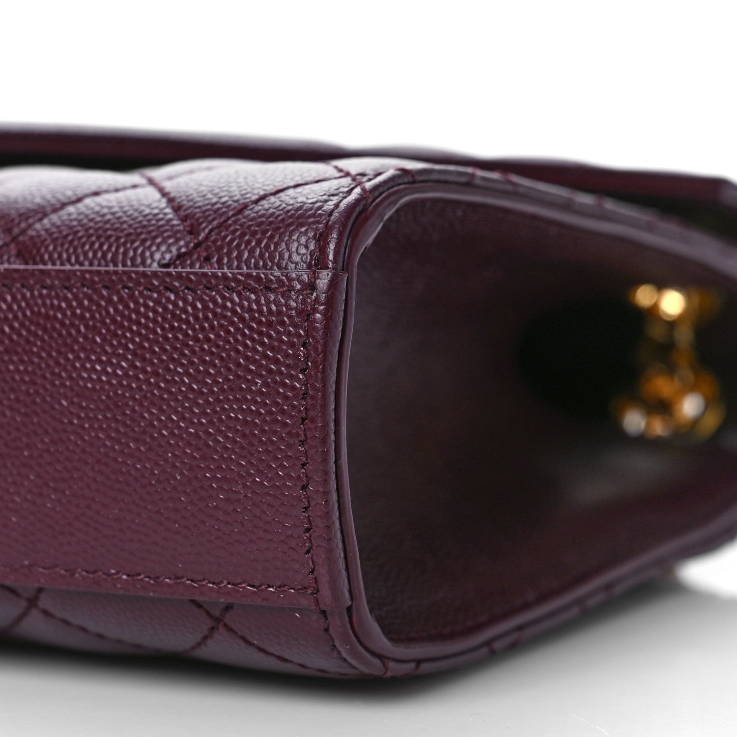 Saint Laurent Grain De Poudre Textured Mixed Matelasse Medium Triquilt Monogram Satchel Rouge Legion 9 of 9