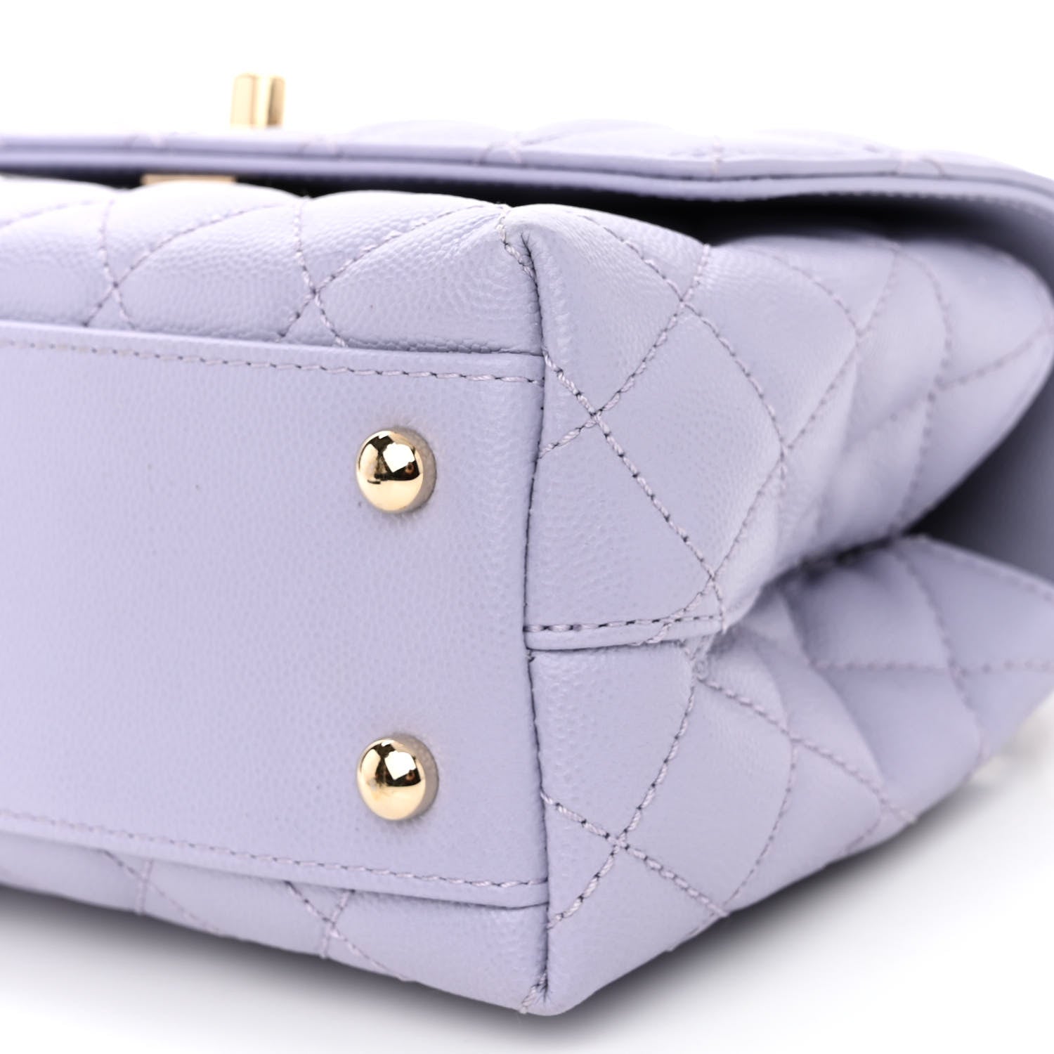 Chanel Caviar Quilted Mini Coco Handle Flap Light Purple 10 of 10