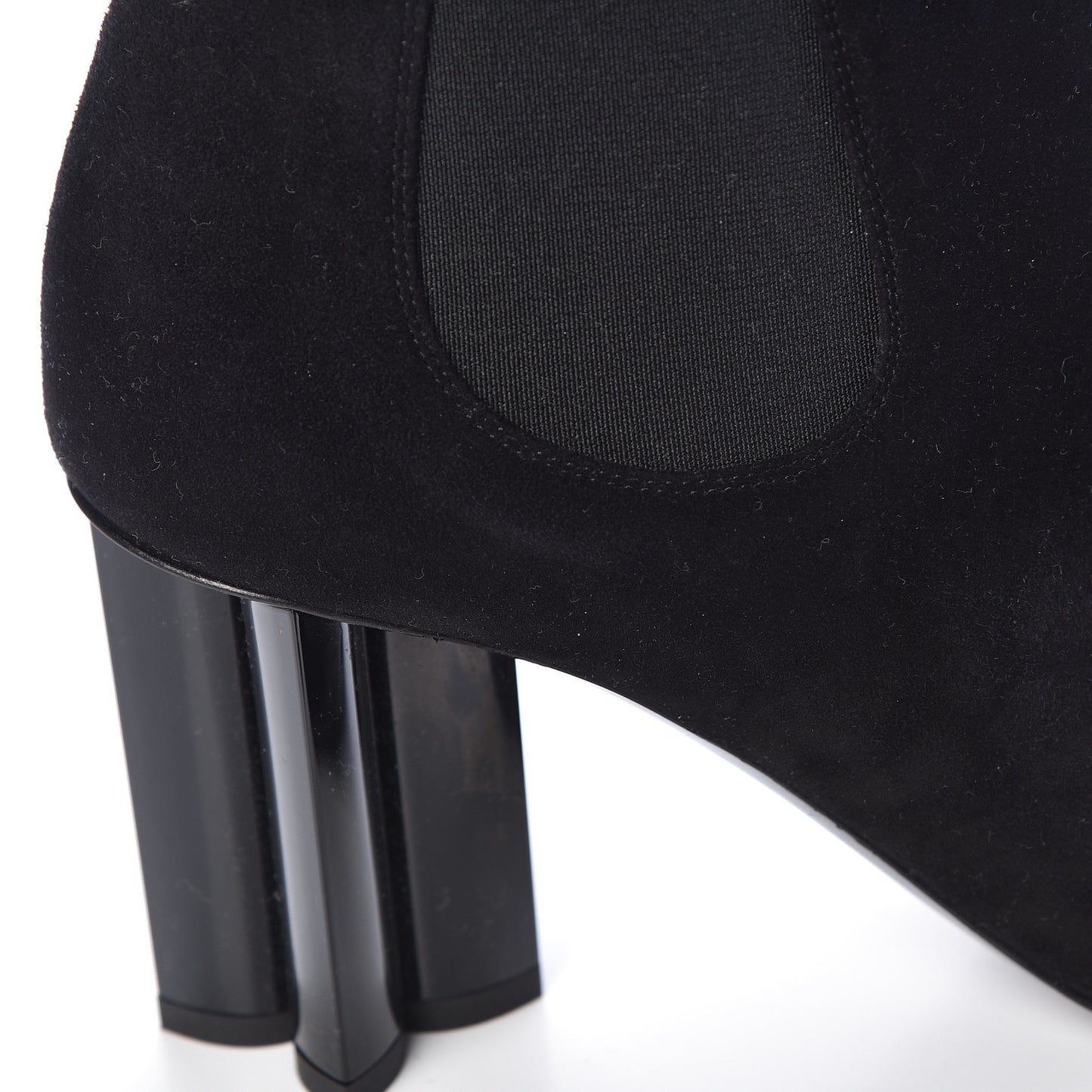 Suede Monogram Uniformes Cap Toe Chelsea 80mm Ankle Boots 39 Black