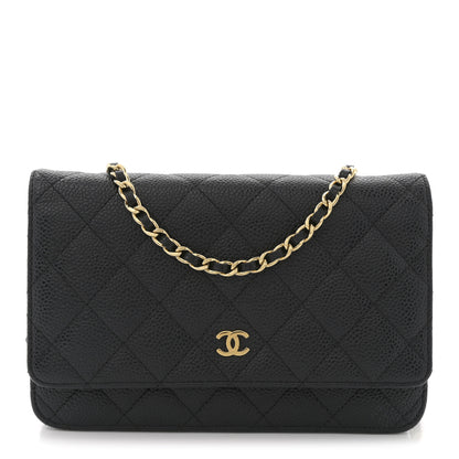 Chanel Caviar Quilted Wallet on Chain WOC Black 1 of 11