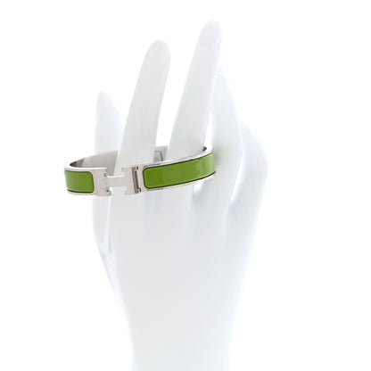 Hermes Enamel Narrow Clic Clac H Bracelet GM Vert Prairie 2 of 4