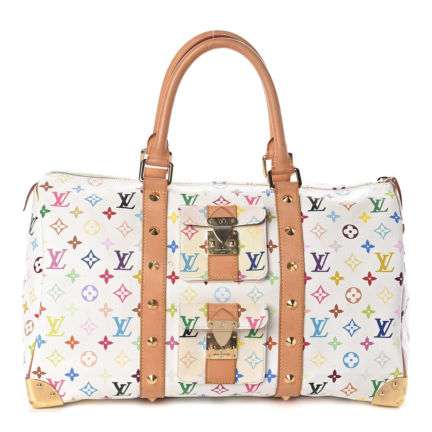 Louis Vuitton Monogram Multicolor Keepall 45 White 1 of 9