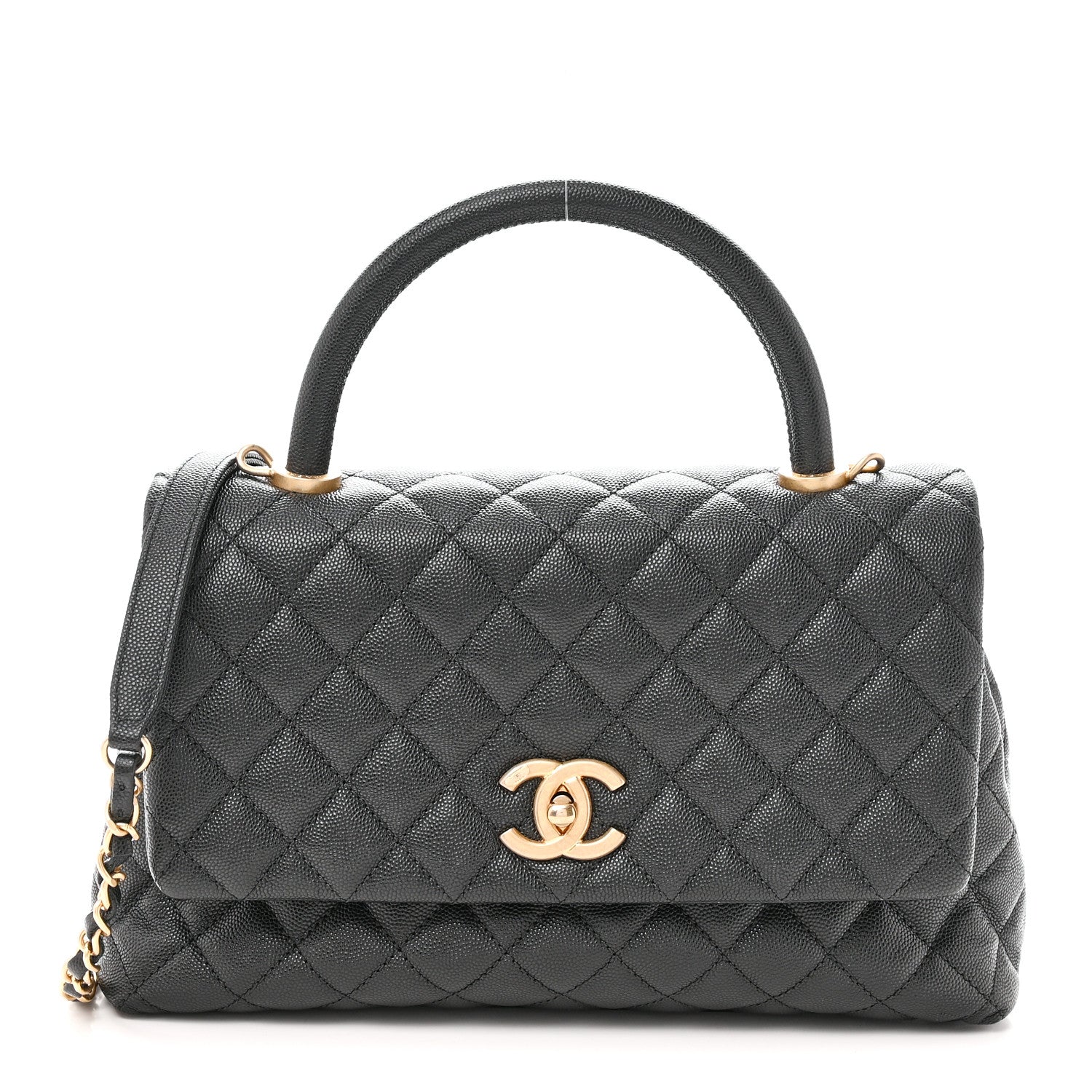Chanel Caviar Quilted Small Coco Handle Flap Black 1 of 10