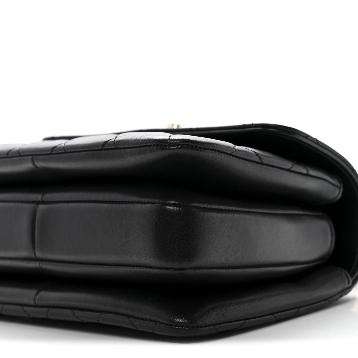 Lambskin Quilted Mini Trendy CC Dual Handle Flap Bag Black
