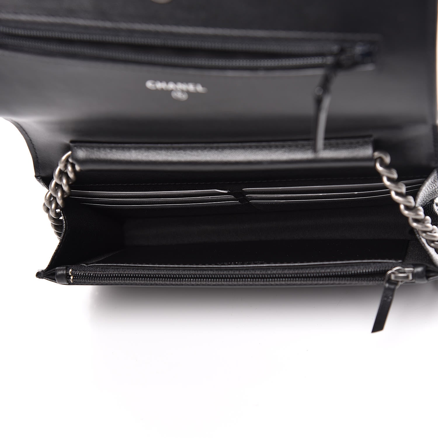 Chanel Caviar Quilted Boy Wallet On Chain WOC Black 7 of 12