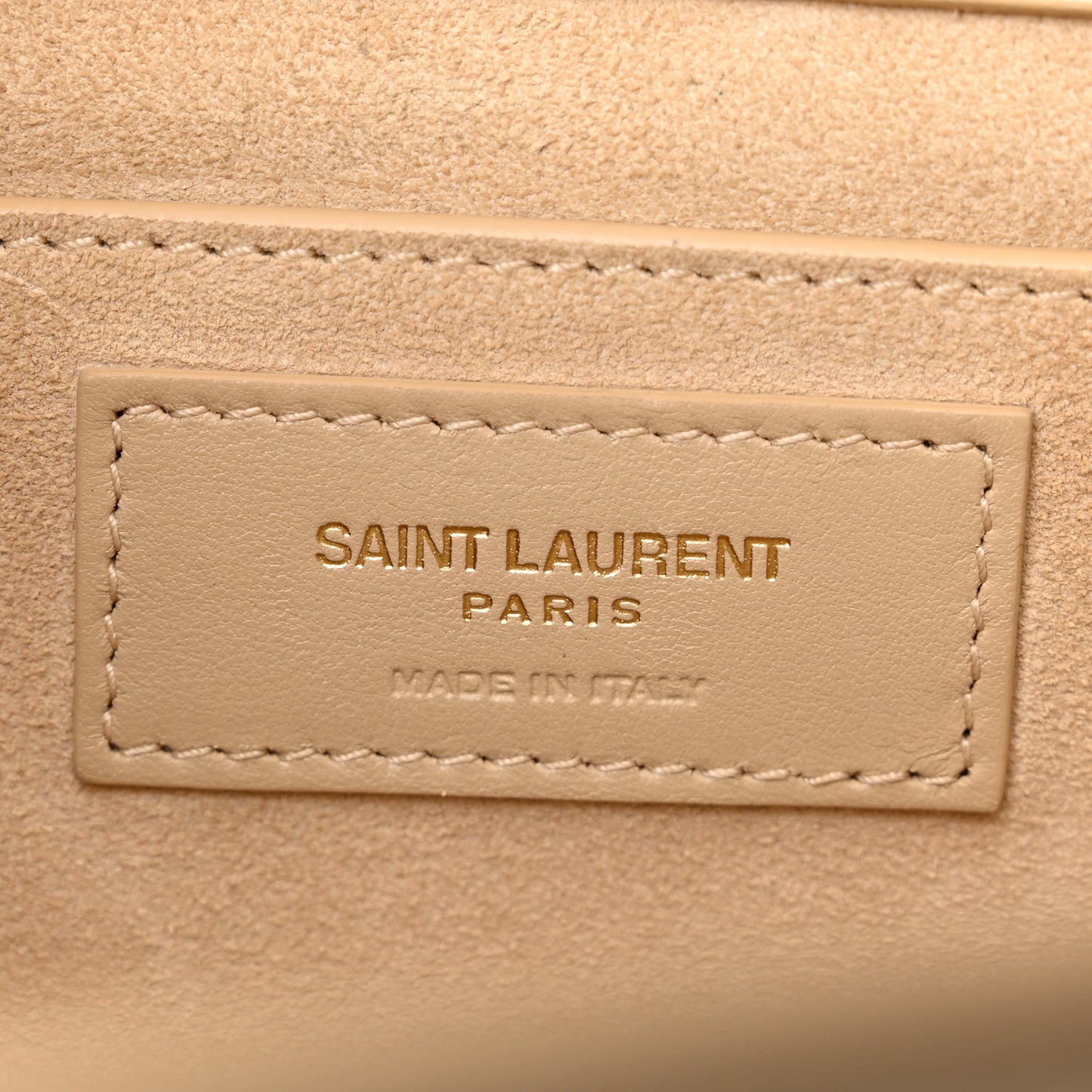 Smooth Calfskin Medium Monogram Sunset Satchel Beige