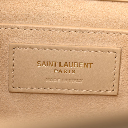 Saint Laurent Smooth Calfskin Medium Monogram Sunset Satchel Beige 6 of 13