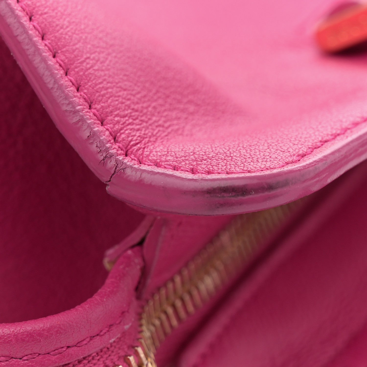 Saint Laurent Calfskin Small Monogram Cabas Fuchsia 15 of 15