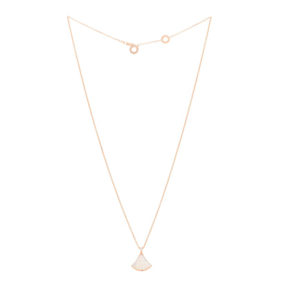 Bulgari 18K Rose Gold Diamond Mother of Pearl Small Divas' Dream Pendant Necklace 1 of 6
