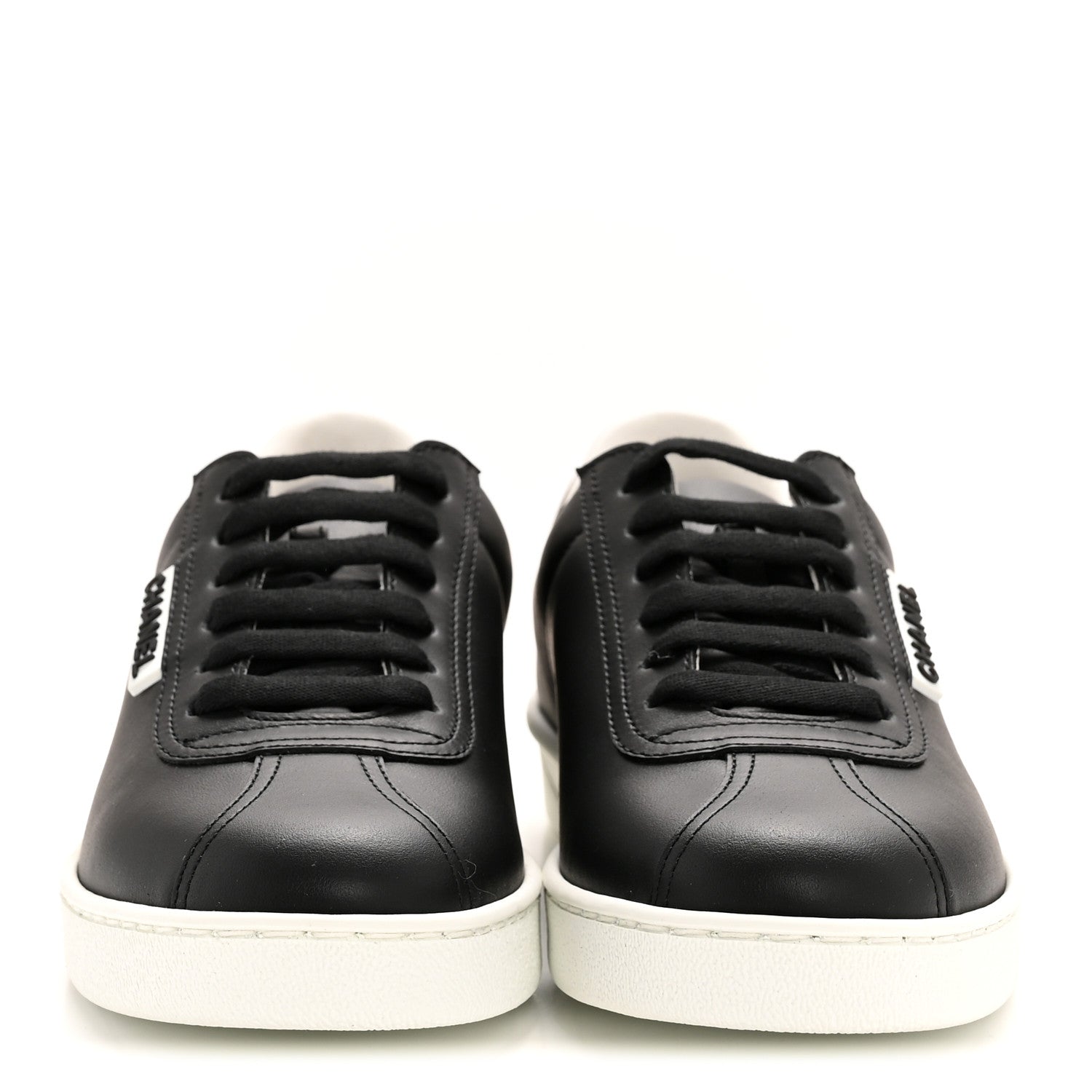 Chanel Calfskin CC Womens Sneakers 35 Black 3 of 9
