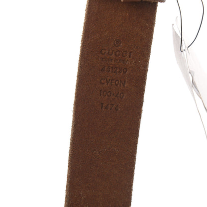 Gucci Cuoio Toscano Nickel Feline Buckle Belt 100 40 Cuir 3 of 5