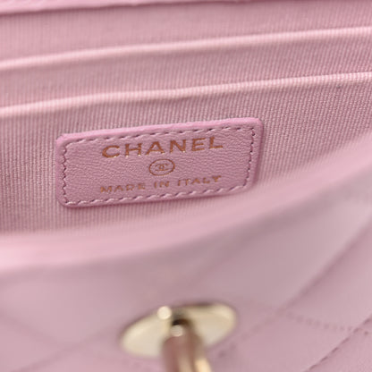 Chanel Lambskin Quilted Mini Trendy CC Clutch With Chain Pink 6 of 10