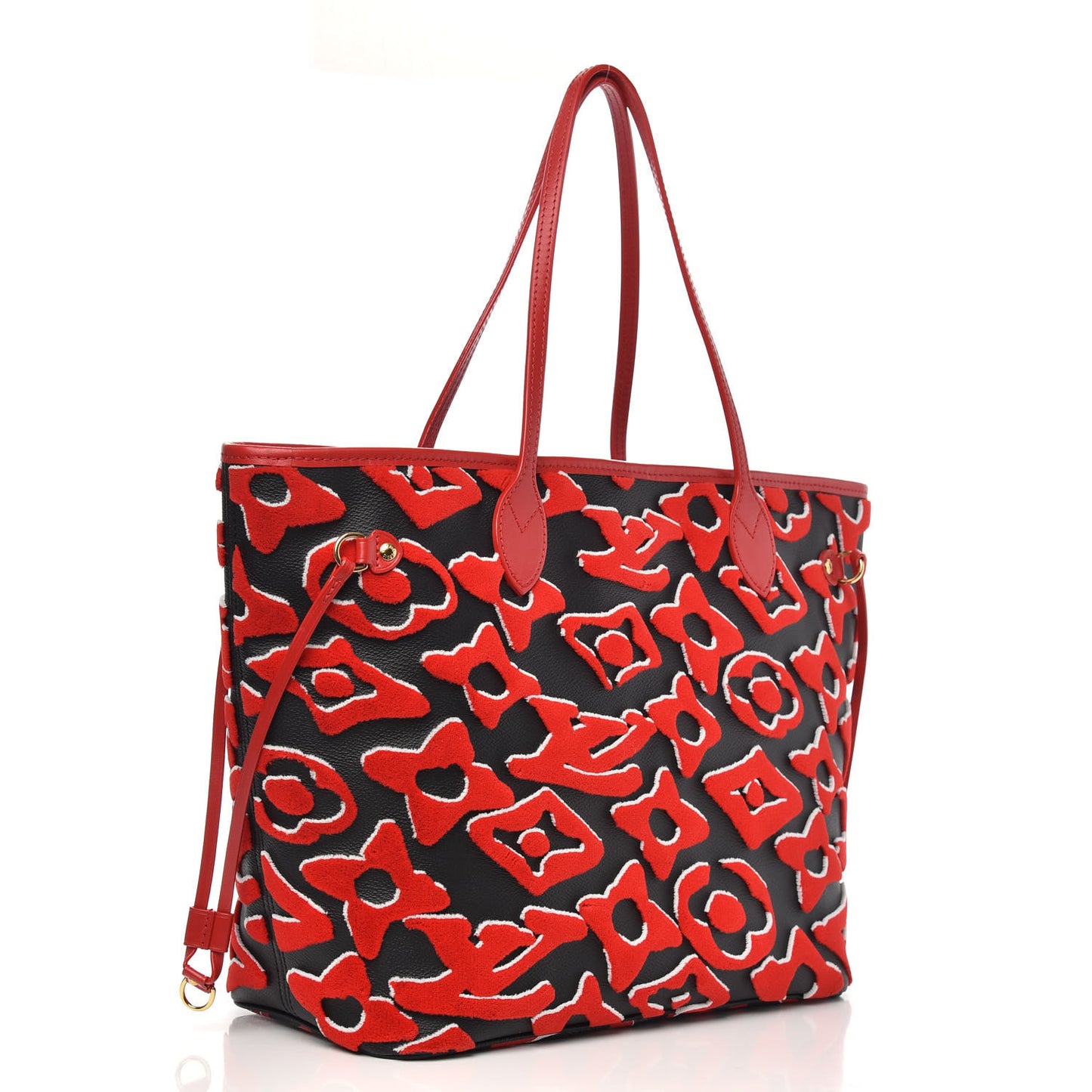 X UF Tufted Monogram Neverfull MM Black Red