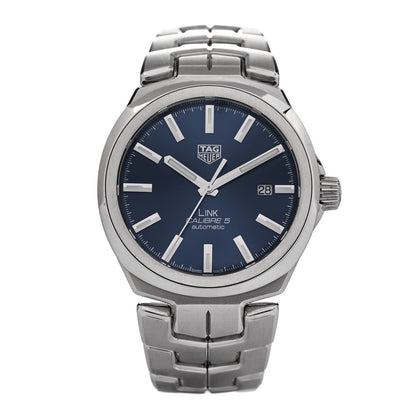 Tag Heuer Stainless Steel 41mm Link Calibre 5 Automatic Watch Blue WBC2112 1 of 4