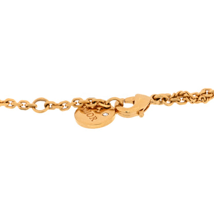 Christian Dior Metal Crystal Petit CD Double Bracelet Gold 4 of 4