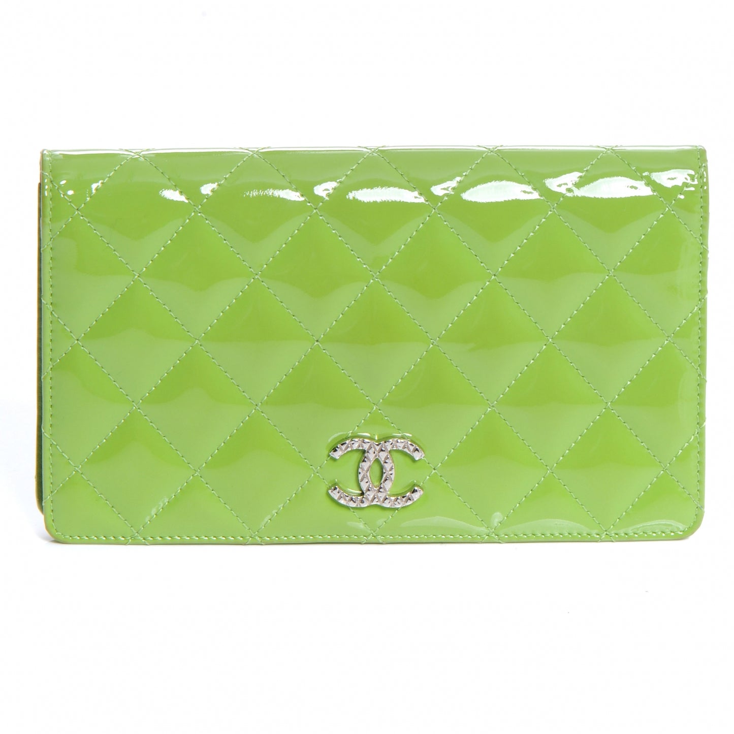 Patent Yen Wallet Bright Green