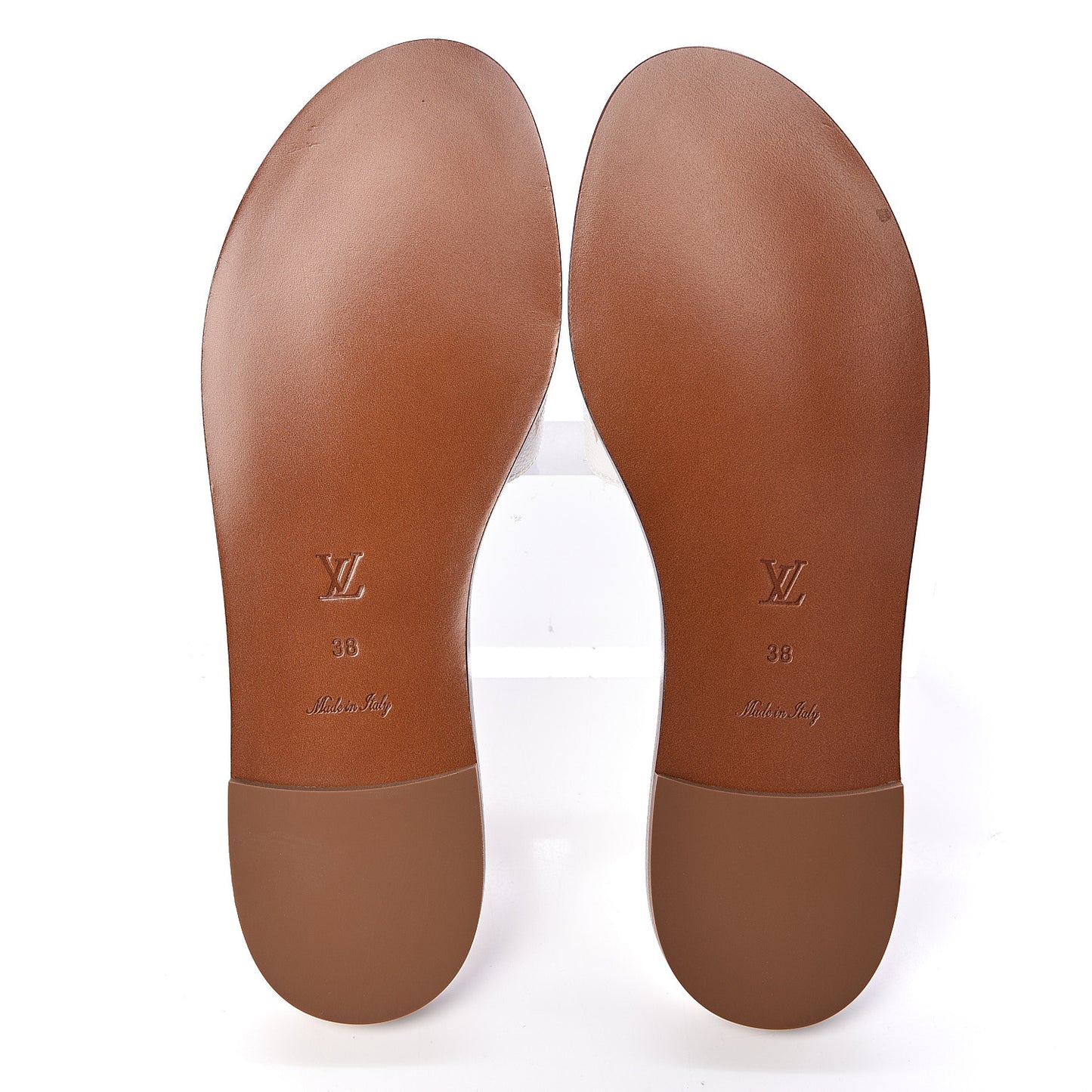 Monogram Giant Lock It Flat Mule 38 Kaki