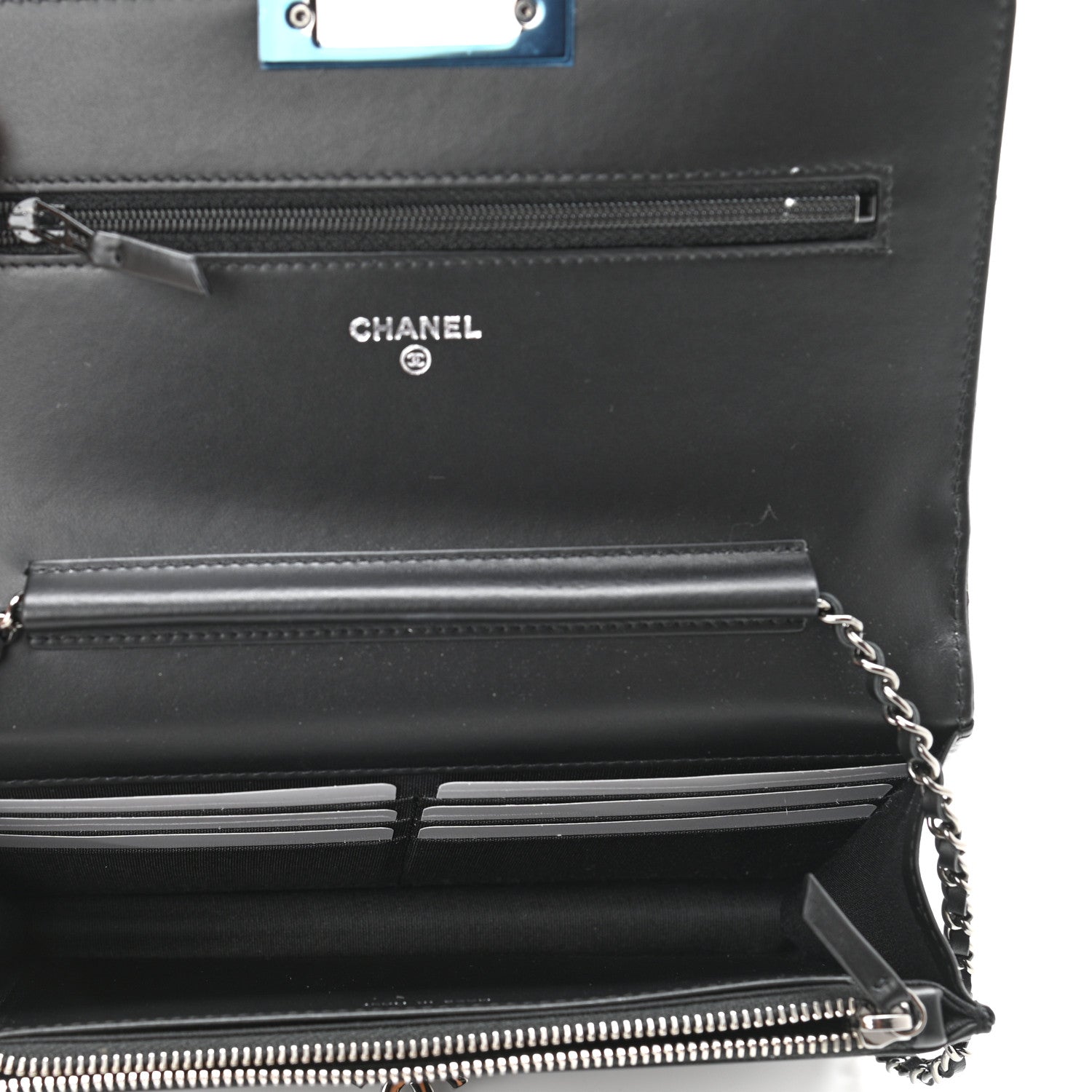 Chanel Patent Quilted Golden Class Wallet on Chain WOC Black 5 of 11
