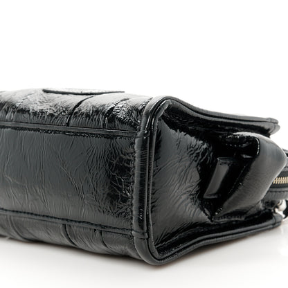 Marc Jacobs Shiny Crinkled Calfskin Mini The Tote Bag Black 11 of 11