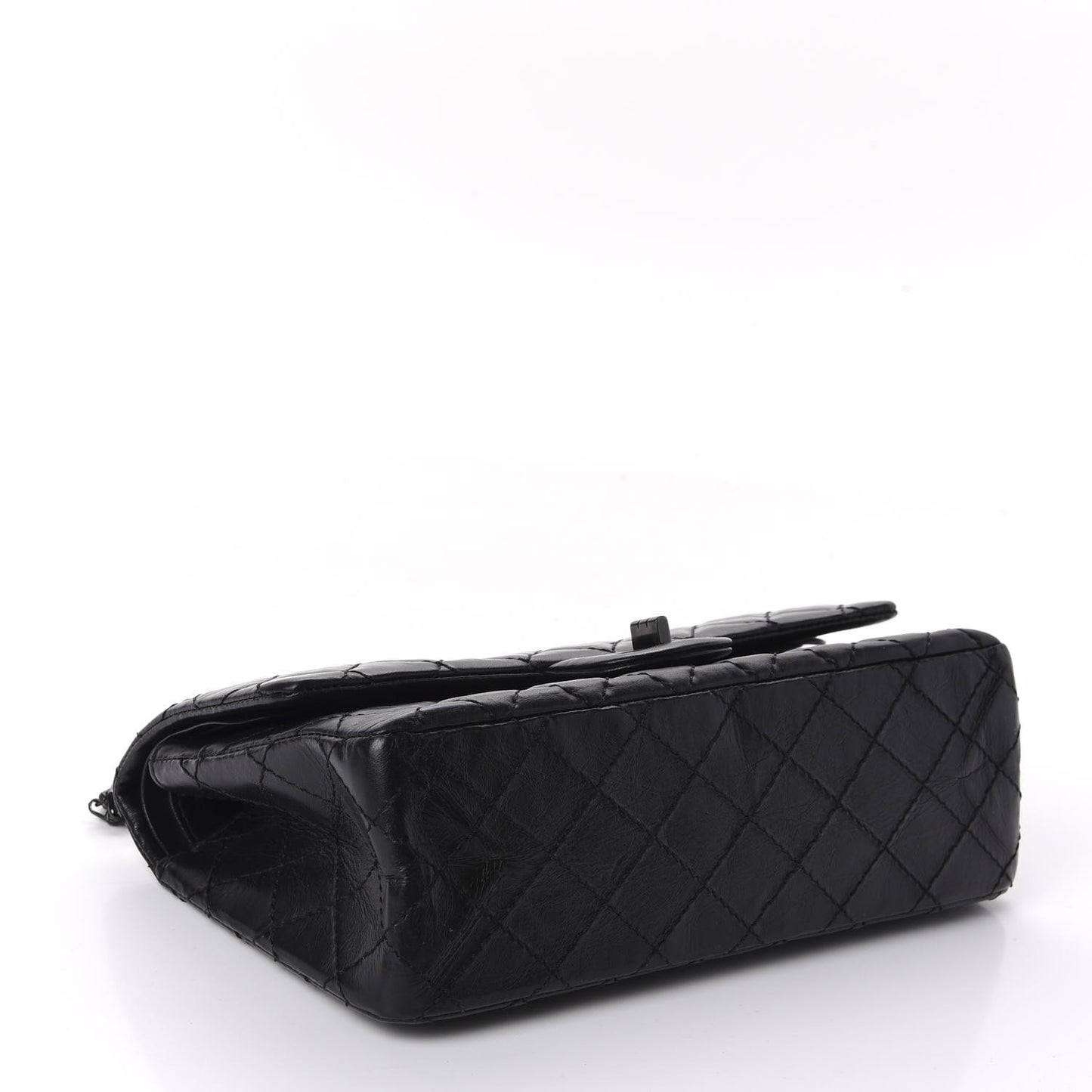 Aged Calfskin Quilted 2.55 Reissue 225 Flap So Black