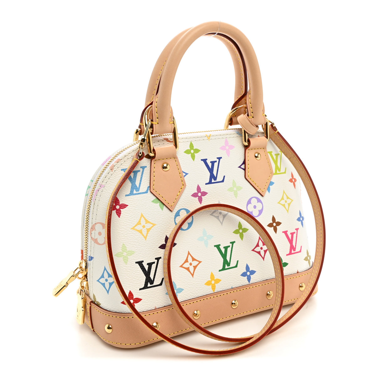 Louis Vuitton LV x TM Monogram Multicolor Alma BB White 3 of 9