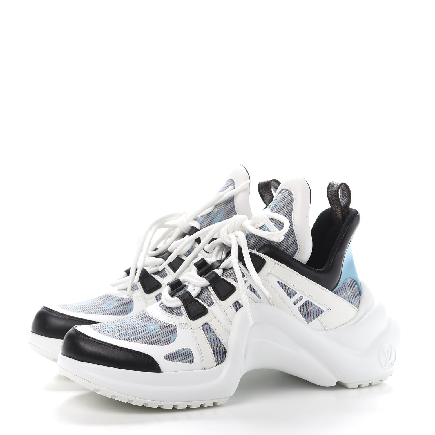 Louis Vuitton Calfskin Nylon LV Pop Archlight Sneaker 40 Blue 3 of 9