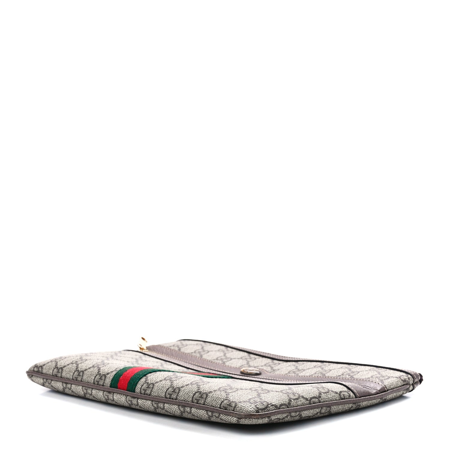 Gucci GG Supreme Monogram Large Ophidia Pouch Clutch Brown 9 of 11