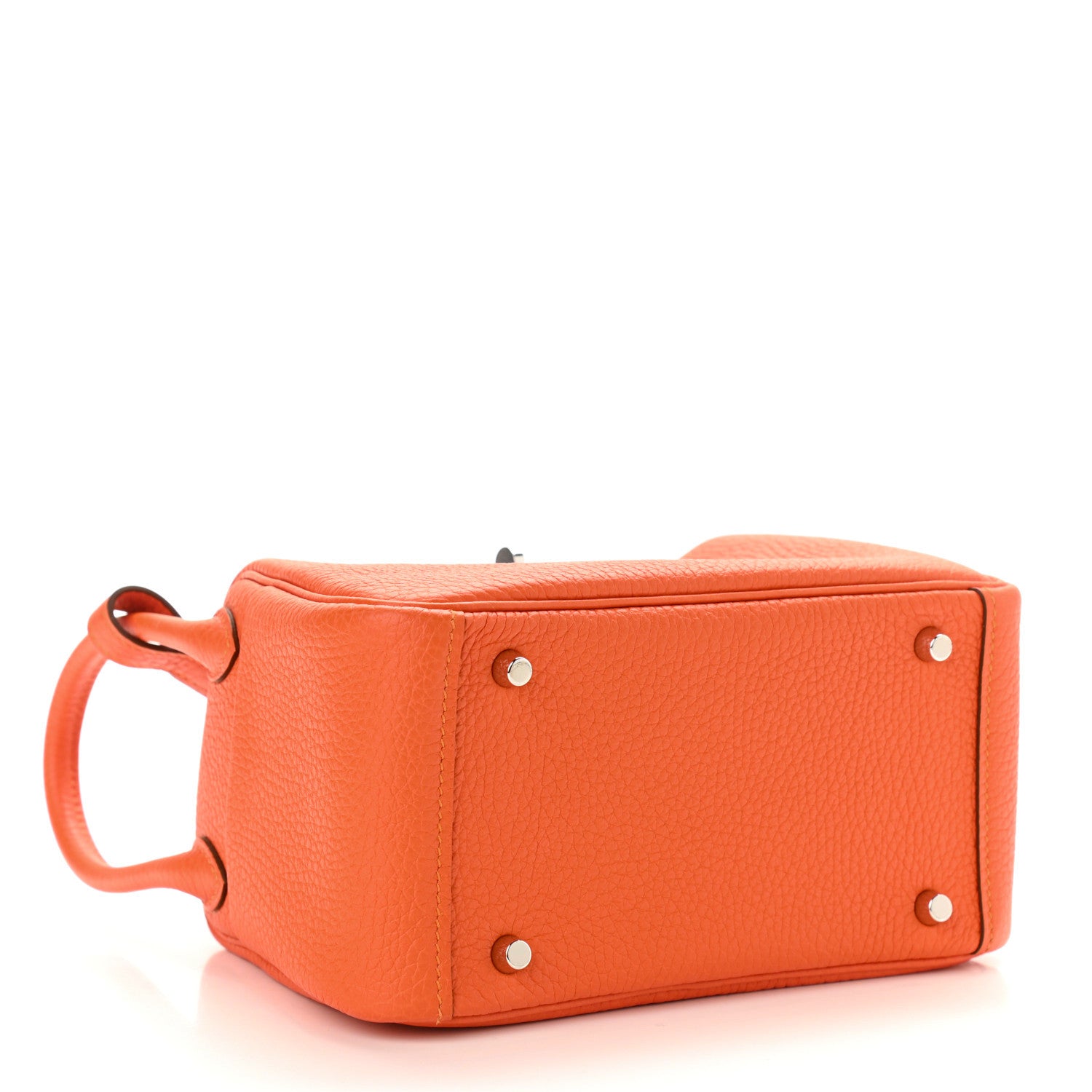 Hermes Taurillon Clemence Mini Lindy 20 Feu 4 of 11