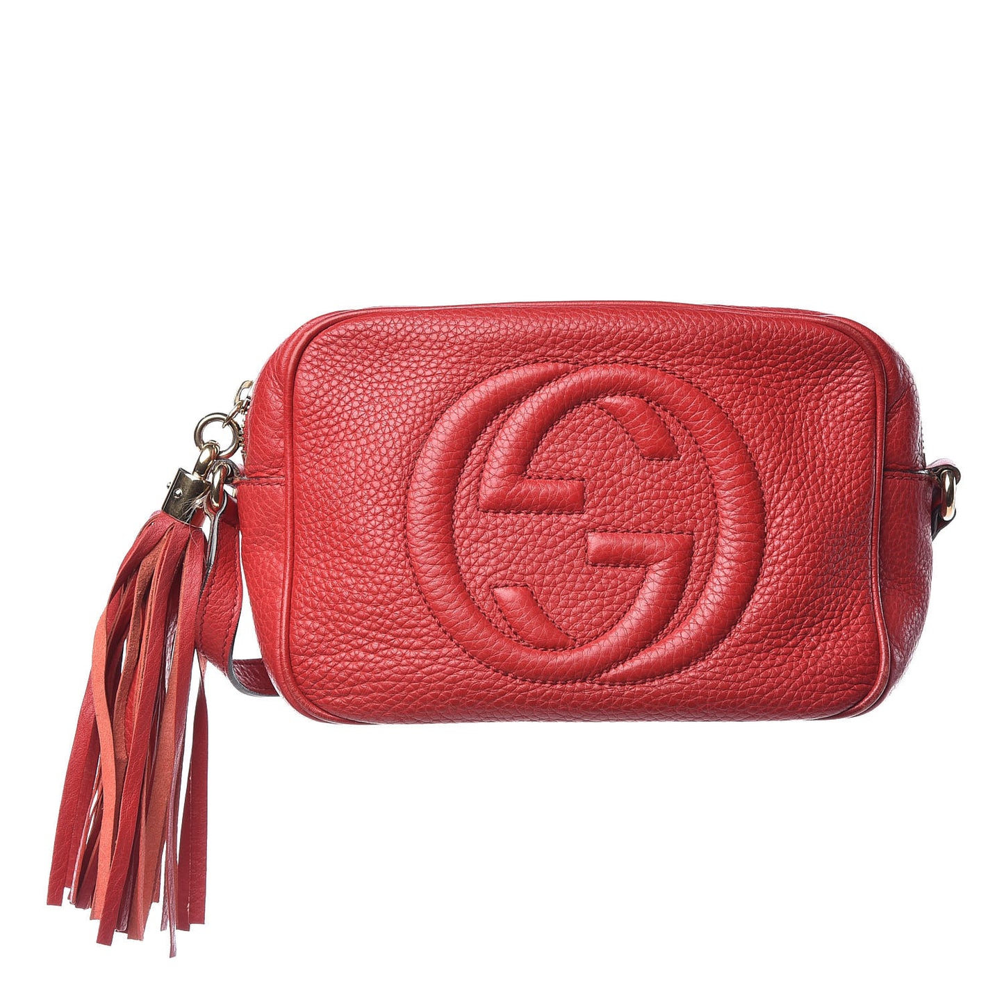Pebbled Calfskin Small Soho Disco Bag Tabasco Red