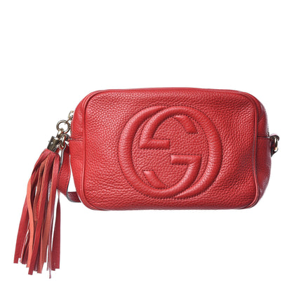 Gucci Pebbled Calfskin Small Soho Disco Bag Tabasco Red 1 of 16