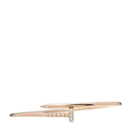 Cartier 18K Pink Gold Diamond Small Juste Un Clou Bracelet 16 1 of 5