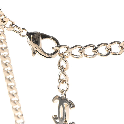 Chanel Crystal Chain CC Choker Gold Silver 5 of 7